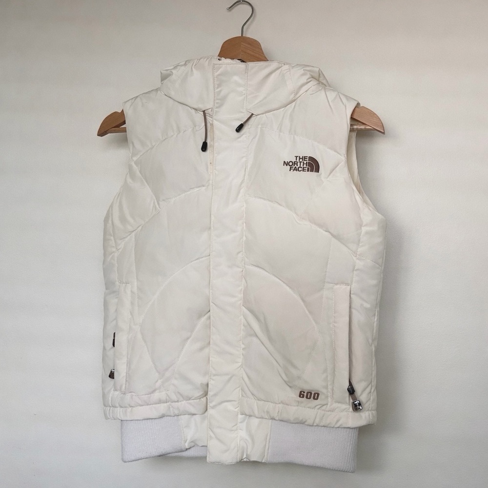 The North Face Cream 600 Hooded Down Vest